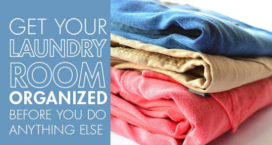 Folded laundry.